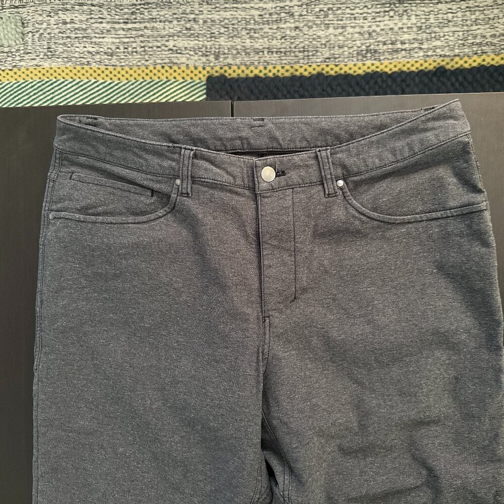 Men’s Lululemon ABC Pant Slim Tech Canvas 36x43 (TALL) Heathered Black - Picture 7 of 9